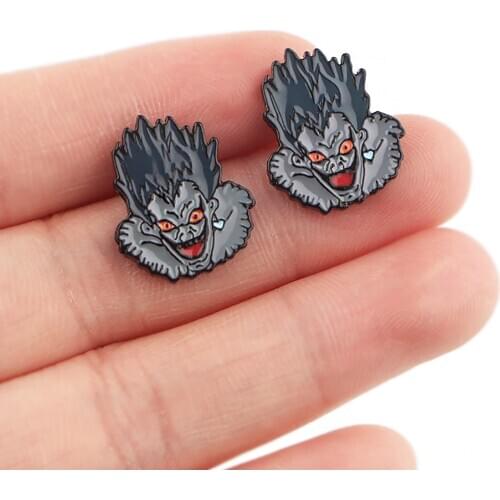 DZ1304 Anime DEATH NOTE Studs Earrings for Women Piercing 2021 Trends Stainless Steel Gothic Jewelry Korean Fashion Accessories