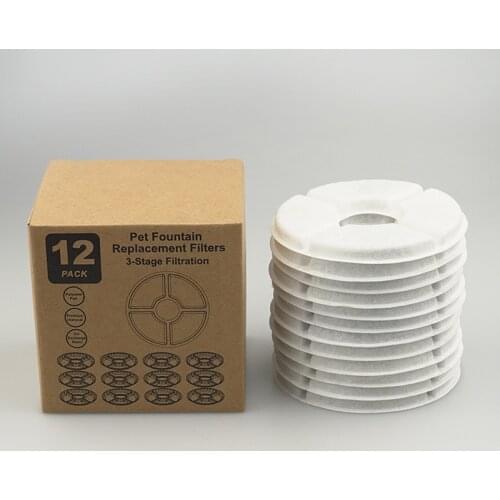 Replacement Activated Carbon Filter For Cat Water Drinking Fountain Pet Dog Round Square Dispenser Carbon Filtration Sponges