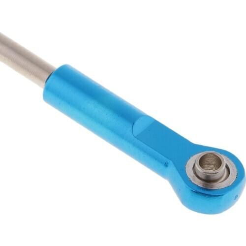 Alloy Blue Steering Link Rod Arm M3 Thread 96-114mm For 1:10 RC Car Truck