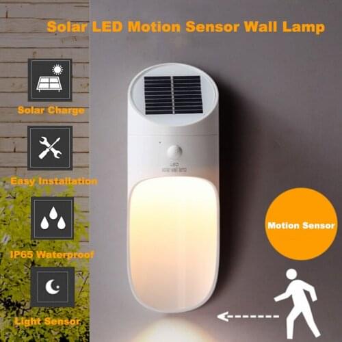 Outdoor Solar Lamp PIR Motion Sensor Wall Light Waterproof Solar Garden Decoration Light Indirect Wall Light Solar LED Lights