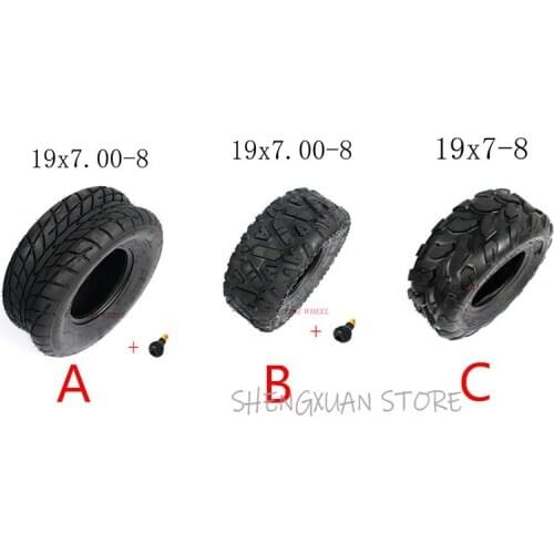 8 Inch ATV Vacuum Tire 19x7.00-8 four wheel vehcile motorcycle Fit for 50cc 70cc 110cc 125cc Small ATV Front Or Rear Wheels