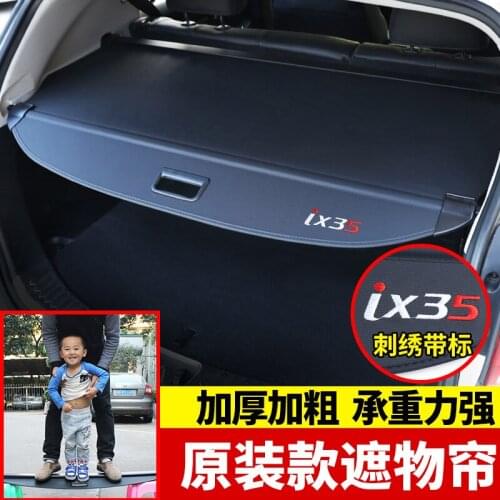 Retractable Trunk Shelf Shade Curtain Security Cargo Cover 1 Pcs For Hyundai Santa Fe 2017 Interior