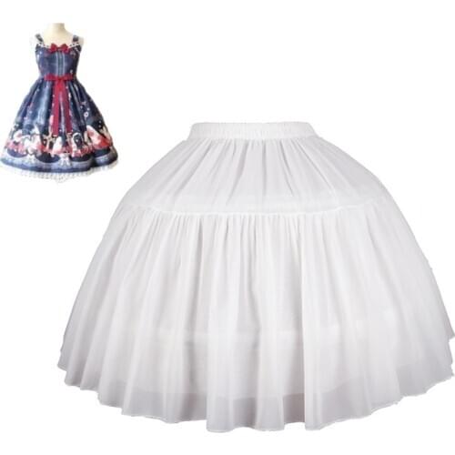 Womens Girls Lolita Petticoat Bridal Petticoat Cosplay Party Prom Dress Short Underskirt Tulle Crinolina Petticoat Puffy Skirt