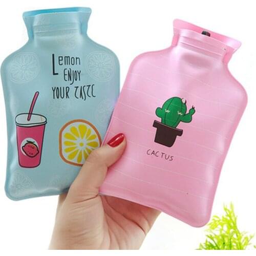 1Pc Cute Cartoon Hand Warm Hot Water Bottle Mini Hot Water Bottles Portable Hand Warmer Girls Pocket Hand Feet Hot Water Bags
