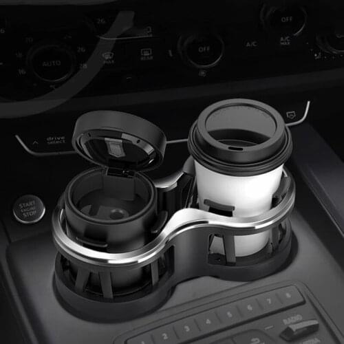 1PC Multi-Functional Car Mounted Glass Rack Modified Fixed Car Put Glass Ash Tray Rack Car ABS For Tea Cup Saucer Drink Holder
