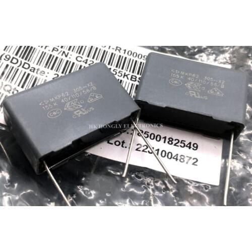 10PCS MKP62 305V X2 155K 225K 335K 475K 565K 1.5UF 2.2UF 3.3UF 4.7UF 5.6UF 10% P=27.5mm Film Capacitor
