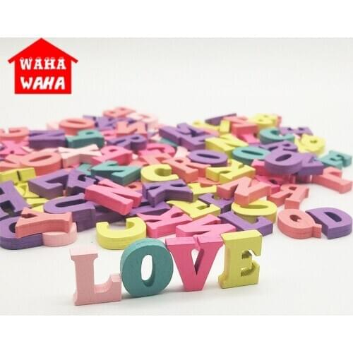 100pcs15mm Mixed Letter Alphabet or Number Non Porous Wooden Scrapbooking Carft for Decoration Diy Eco-FriendlyTeaching Material
