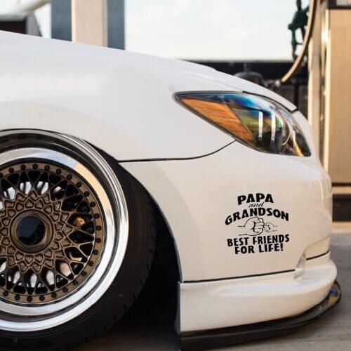 16*15cm VINYL DECAL STICKER PAPA AND GRANDSON...Funny Car Window Bumper Novelty JDM Drift Vinyl Decal Sticker