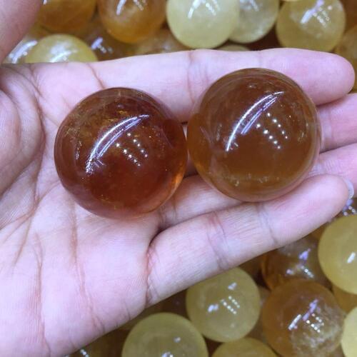 2pcs high quality Natural unique orange calcite gemstone Crystal balls collectors pack meditation reiki healing chakra wholesale