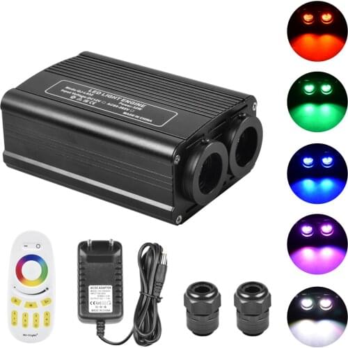 32W Double head RGBW fiber optic light engine +2.4G Milight Remote Controller