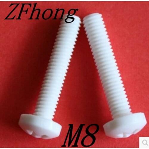 50pcs M8*16/20/25/30/35/40/50/60 Plastic Cross Recessed Pan Head Polypropylene PP Screw