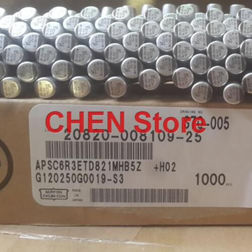 50PCS NIPPON PSC 6.3V 820UF 8X12.5MM Motherboard Solid Capacitor 820uF/6.3V CHEMI-CON Aluminum shell electrolysis 6.3V820UF