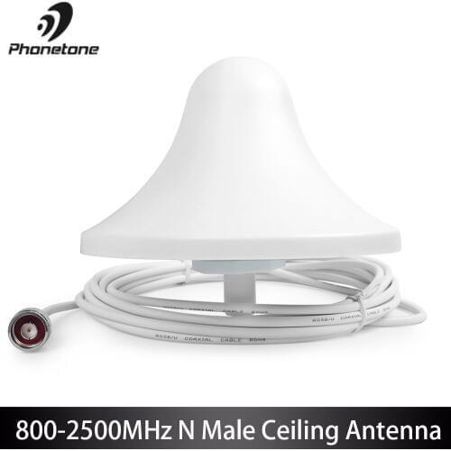 GSM/CDMA 800-2500MHz 5dBi Antenna For 3G Signal Booster Repeater Indoor Ceiling Internal Antenna with N Male Connector 5m Cable
