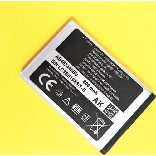 AZK New 800mAh AB463446BU Battery For Samsung C3300K X208 B189 B309 F299 E908 B289 B309 E428 Phone Battery 800mAh