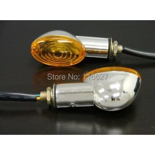 Freeshipping Amber Cat Eyes Little Universe Turn Signals Indicator For Harley Honda Suzuki Kawasaki Yamaha Custom & Stock