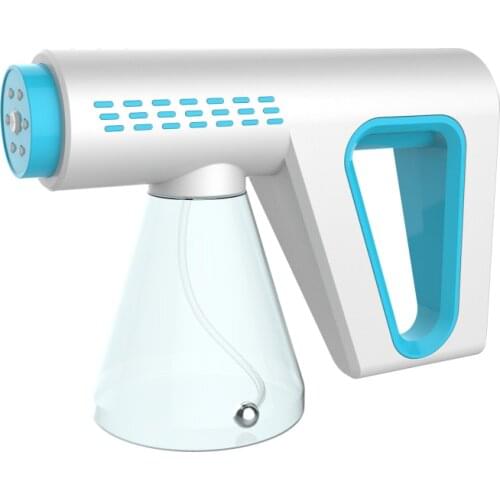 Wireless Gun Disinfectant Sprayer Handheld Blue-ray Nano Steam Sterilization Nebulizer 300ml USB Sanitizing Sprayer New Supplies