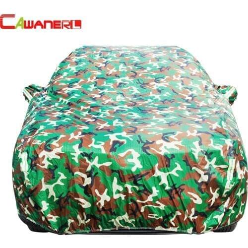 Cawanerl Waterproof Car Cover Camouflage Outdoor Sun Dust Rain Snow Protective Windproof Full Car Covers For SUV Sedan Hatchback