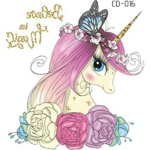 Kids Temporary Tattoos Cartoon Flamingo Unicorn Horse Fake Tattoo Sticker Waterproof Tattoo Art Tattoo Hand Arm for Child Boy