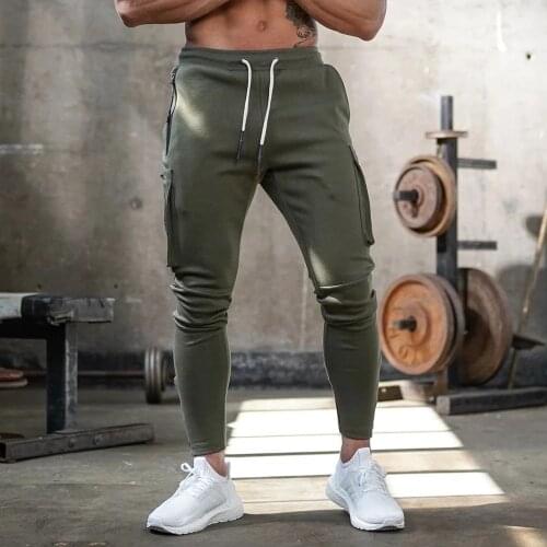 Joggers Sweatpants Men Casual Skinny Pants Multi-pocket Trousers Male Track Pants Gym Fitness Training Bodybuilding Sport Pant