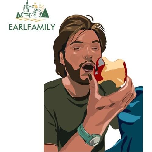 EARLFAMILY 13cm x 9.5cm for Into The Wild Man Cartoon Decal Vinyl Car Stickers Surfboard Motorcycle Sunscreen Occlusion Scratch