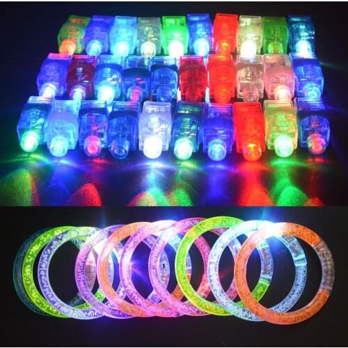LED Light Up Toys Party Favors Glow in the Dark Glow Bracelet Finger Lights Torch Birthday Party Supplies