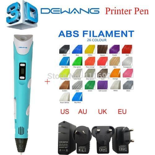 DEWANG Hot Sale Magic Plastic Promotional Pink 20 Colors 5m ABS Supplies Lix the Smallest 3d Printing Pen