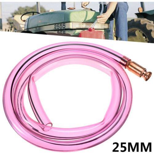 Mayitr 1pc 25mm x 2m Car Auto Fuel Transfer Hose Copper Jiggler Jiggle Siphon Pump PVC Hose Pipe Accessories