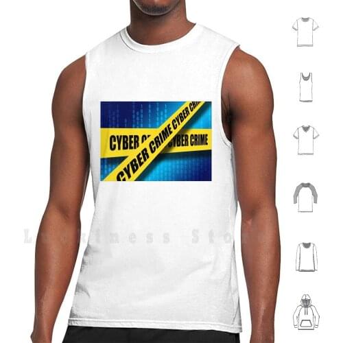 Cyber Crime Tank Tops Vest 100% Cotton Warning Success Horror Terror Eye Death Hell Fire Explosion End Travel Dream
