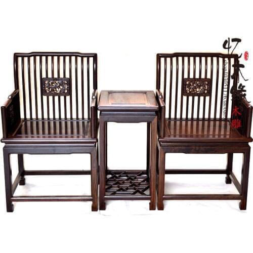 Mahogany wood furniture chair table 3 ebony chair dining chairs leisure chair