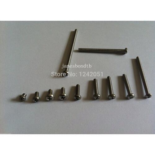 50pcs Metric M4*6mm 304 Stainless Steel Cross Recessed Phillips Pan Head Screws