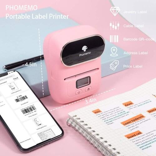 Mini Cheap Cute Thermal Label Printer Wireless Portable Label Maker Machine Barcode Printer for iPhone and Android Phones