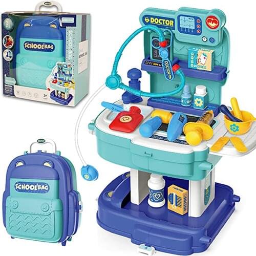 Childrens toys Cute Design School Bag Tool Boy And Girl Toy Set With Portable School Bag for kids gifts high quality