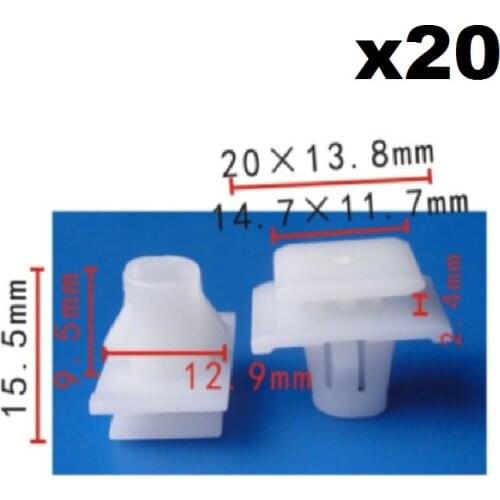 20x For Honda CR-V 2002-On Weatherstrip Moulding Clips Retainers 75315-S9A-004 Nylon Retainer Clip