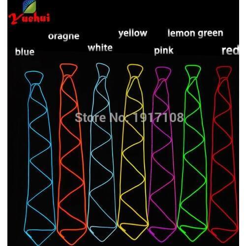 New arrival 10 Color Fashion with DC-3V Flashing Controller Wedding decor Upgrade LED Neck tie For Wedding DJ Party Decoration
