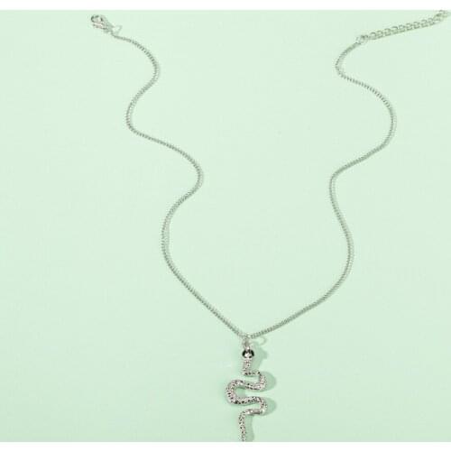 New Long Snake Necklaces Gold Color Necklace for Women Vintage Personality Chain Animal Female Fashion Jewelry Factory Outlet