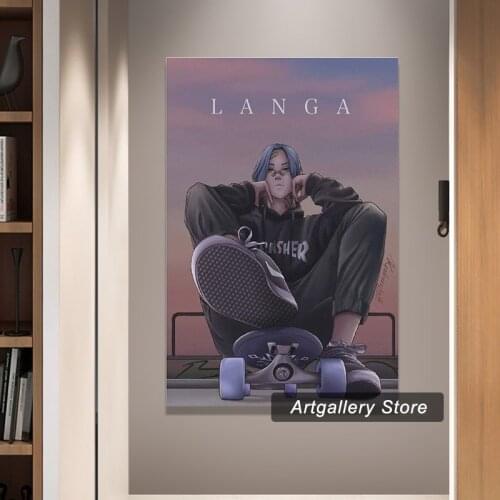 LANGA from SK8 The Infinity Anime Character Skate Boy Canvas Art Poster and Wall Art Pictures Print Modern Family Bedroom Decor