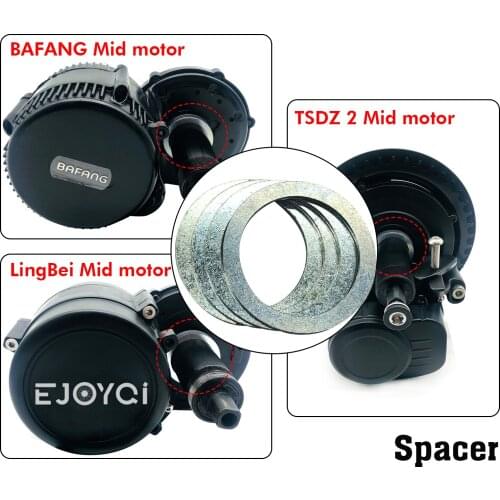 BULU Spacer 4 Pieces 9.6mm Ebike Conversion Parts For Bafang BBS01 BBSHD TSDZ 2 Lingbei Mid Motor Bottom Bracket Fitting