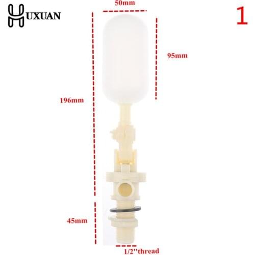 White Plastic Adjustable Auto Fill Float Ball Valve Water Control Switch For Water Tower Water Tank
