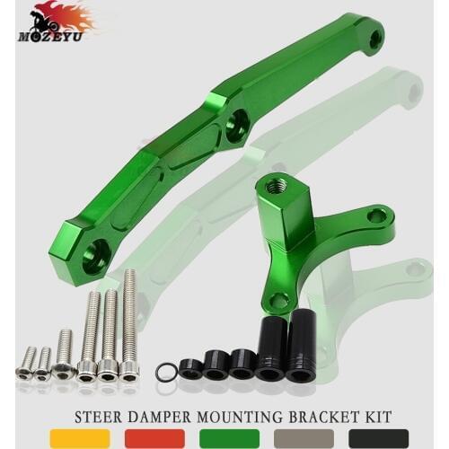 Motorcycle Adjustable Steering Stabilize Damper bracket Mount kit steer damper Mounting Kit for kawasaki z800 z 800 2013-2018