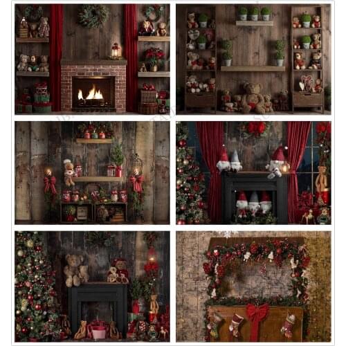 Christmas Photography Backdrop Baby Newborns Xmas Holiday Birthday Cake Smash Photo Background Studio Family Photocalls Props