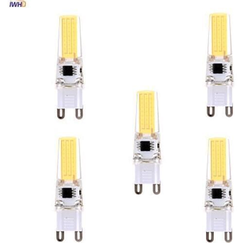 IWHD 5pcs 2.5W G9 LED Bulb Lamp 220V 200LM Dimmable COB LED G9 220V Bi-pin Lights Replace Halogen Warm White White 110v-220v