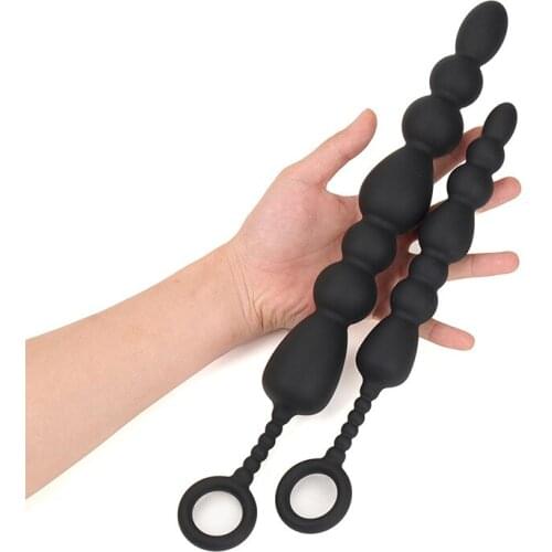 Pull beads oversized anal plugs G-spot rear anal extensions adult female massage masturbation stick sex toys for women