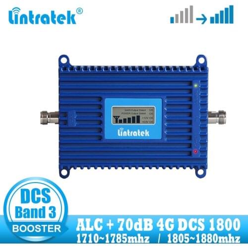Lintratek 4G Signal Booster GSM 1800 DCS 1800MHZ Mobile Cellular Signal booster Repeater 4G Internet network Amplifier 70dB ALC