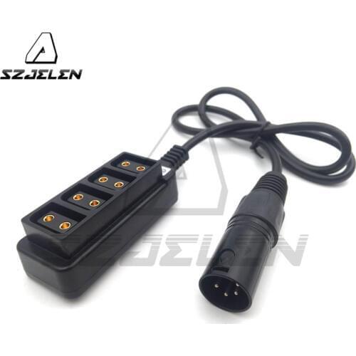 XLR 4PIN to 4-Port Female D-Tap Hub Adapter Splitter Cable For Photography Power 60cm