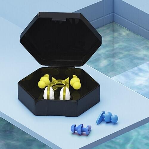 C492 Swimming nose clip earplugs anti-choking professional diving adult children silicone non-slip nasal congestion