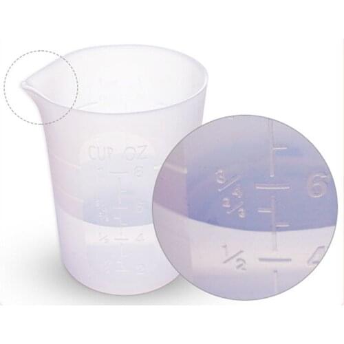 2Pcs 100ML 250ML Elastic Silicone Measuring Cups Roaster Resin Jewelry Measuring Tool Capacity Cups