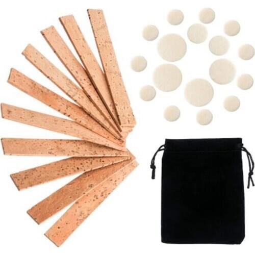 27 Pcs Clarinet Instrument Accessory Replacement Kit, Include 10 Neck Connection Cork and 17 Woodwind Instrument Pads