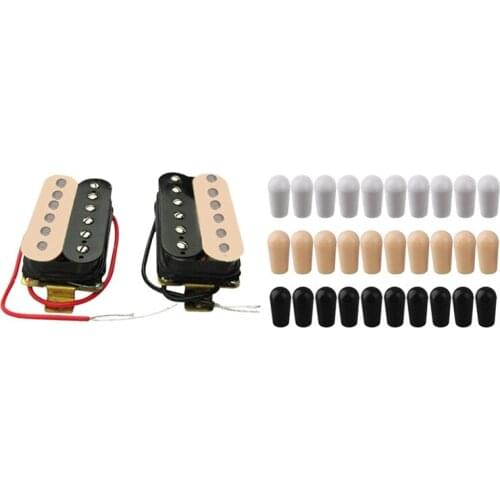 50mm+52mm Humbucker Pickup Electric Guitar Pickups Set with Toggle Switch Tip Caps for Electric Guitar Pack of 30