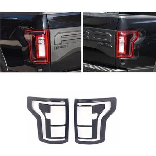 Car ABS Rear Tail Light Lamp Cover Trim For Ford Raptor F150 2015 2016 2017 2018