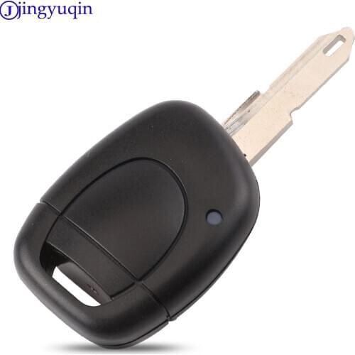 Jingyuqin 100ps 1 Button Uncut Blade Remote Car Key Shell For Renault Twingo Clio Kangoo Master NO Chip Keyless Entry Fob Case